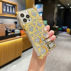 Iphone 15 Gold Bling Case Silver Iphone 15 Gold Bling Case Silver