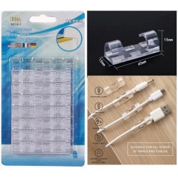 Acrylic Double-Sided Tape Cable HolderĀ Size (40x15mm) 12ea blister packing (12ea/pack) Acrylic Double-Sided Tape Cable HolderĀ Size (40x15mm) 12ea blister packing (12ea/pack)