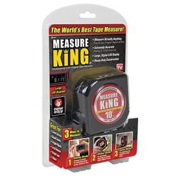 King Professional Laser Measuring Digital Tape Ruler with Roll Cord - No DC King Professional Laser Measuring Digital Tape Ruler with Roll Cord - No DC