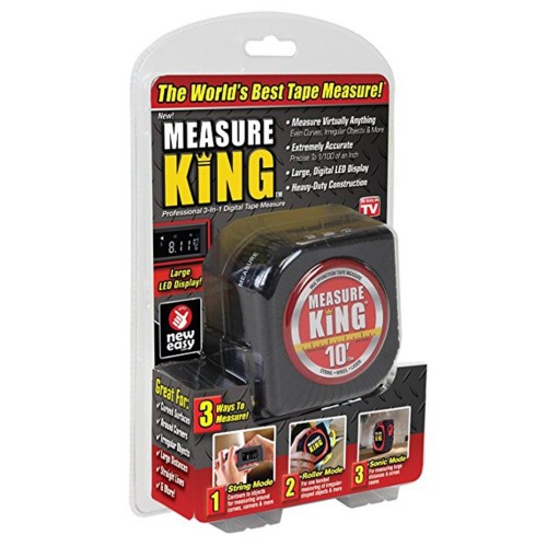 King Professional Laser Measuring Digital Tape Ruler with Roll Cord - No DC