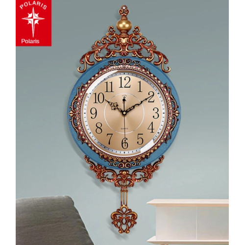 Large Luxury Gold Wall Clock with Silent Creative Swing Diameter 26cm - No DC