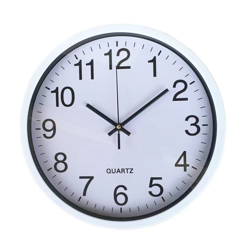 Round Wall Clock Diameter 30cm White