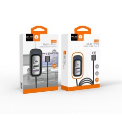 WUW 2 USB port and 1 Type C Port 15W with USB Port Connection