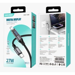 Kakusiga Intelligent Digital Charging Cable 1 Meter Type C to Lightning 27W Kakusiga Intelligent Digital Charging Cable 1 Meter Type C to Lightning 27W