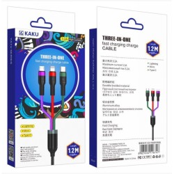 Kakusiga 3 in 1 (Lightning / Type C / Micro) USB Charging Braiding Cable 1.2 Meter Kakusiga 3 in 1 (Lightning / Type C / Micro) USB Charging Braiding Cable 1.2 Meter