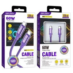 Kakusiga Smart Power off Fast Charging Cable 3A 1.2 Meter Type C to Type C PD 60W Kakusiga Smart Power off Fast Charging Cable 3A 1.2 Meter Type C to Type C PD 60W