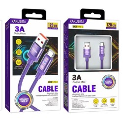 Kakusiga Smart Power off Fast Charging Cable 3A 1.2 Meter Type C Kakusiga Smart Power off Fast Charging Cable 3A 1.2 Meter Type C