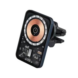 Wireless Charging 15W Magsafe Mobile Phone Holder with Car Air Inlet Holder - No DC