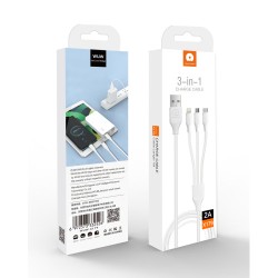 WUW 3 in 1 Charging Cable 100cm 2A X179 WUW 3 in 1 Charging Cable 100cm 2A X179