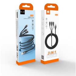 WUW 3 in 1 Charging Cable 100cm 2A X208 WUW 3 in 1 Charging Cable 100cm 2A X208