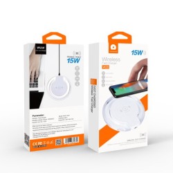 WUW Wireless Charger 15W With Automatic Power-Off Function W23 - No DC WUW Wireless Charger 15W With Automatic Power-Off Function W23 - No DC