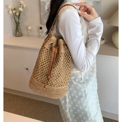 Rattan Shoulder Handbag 20 x31 x 15cm