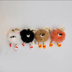 Round Monster Key Ring 9cm (10 pcs mixed color in OPP bag)