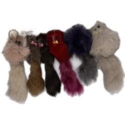 Fur Keyring 20cm (10pcs mix Colour in OPP bag)
