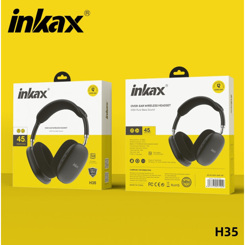 INKAX Bluetooth Headphone Black - (No DC)