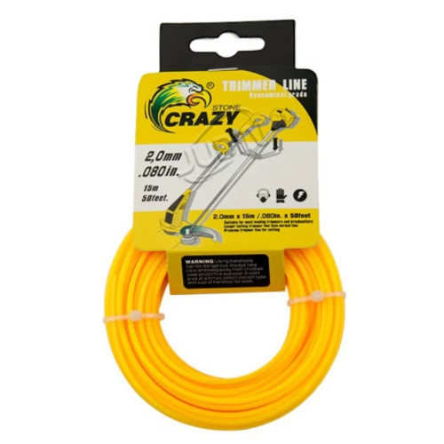 Lawn Mower Trimmer Line Round Shape Thickness 3mm Length 15meter