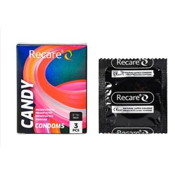Recare - Naural Latex Condom Delay Candy Flavour 3pcs/Pack (12pack/Pack) - NZ/AU Health Organization Regsitered Recare - Naural Latex Condom Delay Candy Flavour 3pcs/Pack (12pack/Pack) - NZ/AU Health Organization Regsitered
