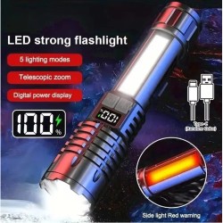 LED Flashlight with Rechargeable Battery 15.5cm Long