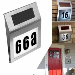 Outdoor Waterproof LED Solar Lighting House Number Sign (18 x20 cm)