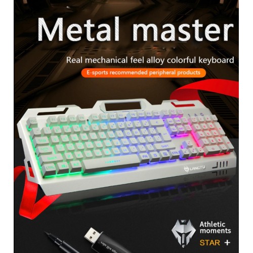 Gaming Keyboard 104Keys Backlight with Wired USB and Waterproof IPX4 Gaming Keyboard 104Keys Backlight with Wired USB and Waterproof IPX4