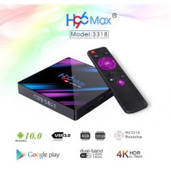 H96 MAX Android TV Settop Box RK3318 Smart TV Box Android 9 9.0 RAM 4GB / ROM 32GB 4K Youtube Media player - No DC H96 MAX Android TV Settop Box RK3318 Smart TV Box Android 9 9.0 RAM 4GB / ROM 32GB 4K Youtube Media player - No DC