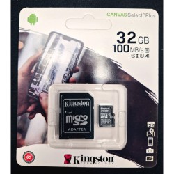 Kingston 32GB Micro SD Card High Speed 100MB/s for Camera Recording - No DC Kingston 32GB Micro SD Card High Speed 100MB/s for Camera Recording - No DC